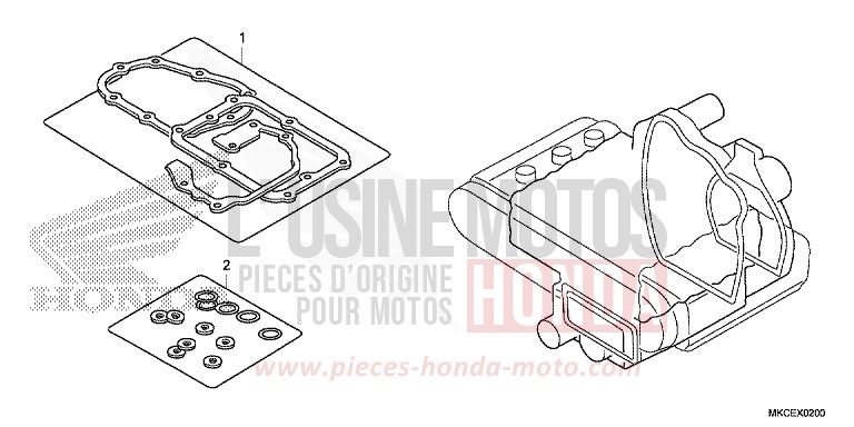 TROUSSE DE JOINT B de Gold Wing DARKNESS BLACK METALLIC (NH463) de 2019